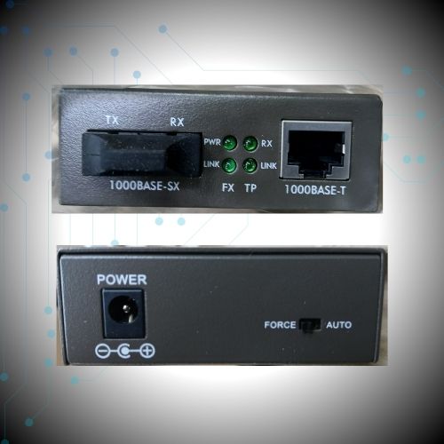Gigabit Fiber to Ethernet Media Converter | Open SFP Slot | RJ45 10/100/1000Mbps