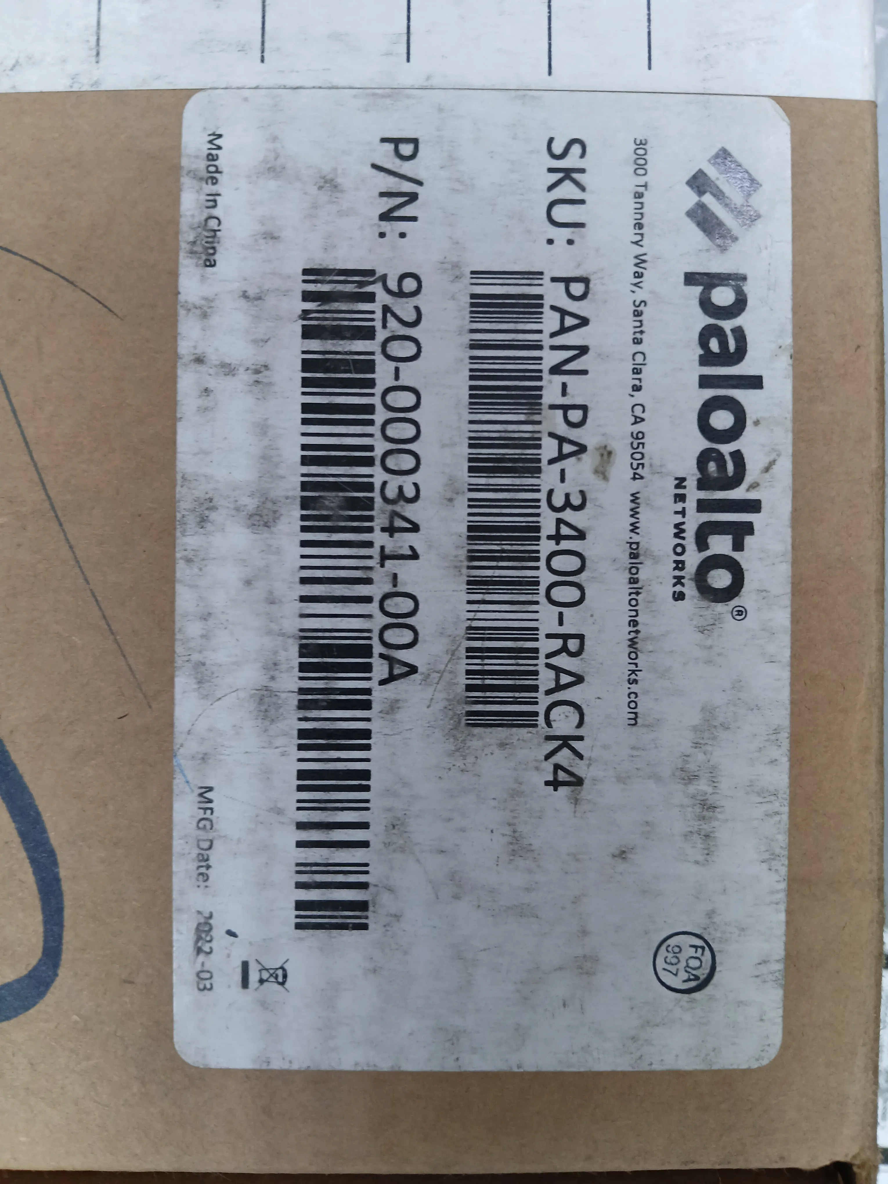 Palo Alto Networks PAN-PA-3400-RACK4 4-Post Rack Mount Kit | Rackmount Accessory for PA-3400 Series Firewalls