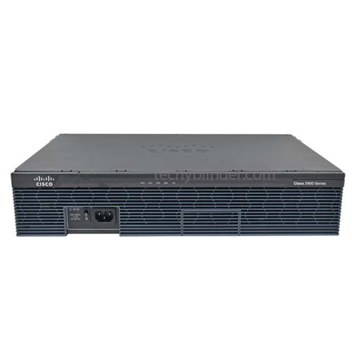 Cisco 2911 CISCO2911 K9 Integrated Services Router EHWIC-1GE-SFP-CU HWIC-2T front view