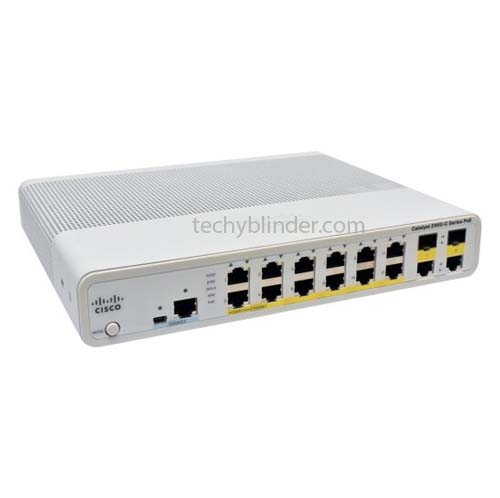 Cisco Catalyst WS-C2960C-12PC-L 12-Port Fast Ethernet PoE Switch 2 x SFP