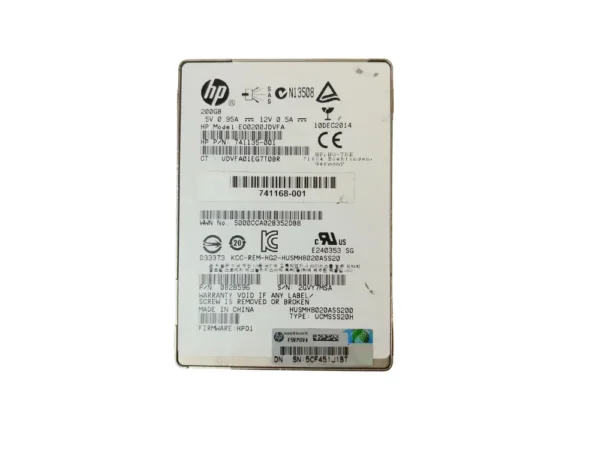 Hitachi 200GB SAS SSD 6Gb/s HUSSL4020ASS600, 0B24945, 2.5-inch Enterprise SSD
