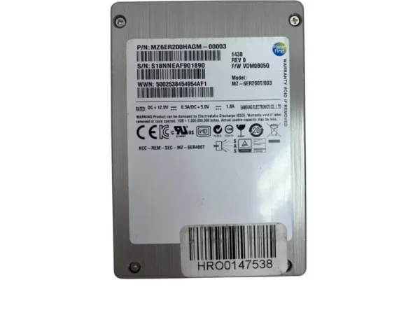 Samsung EMC 200GB SAS SSD 2.5" 118033251